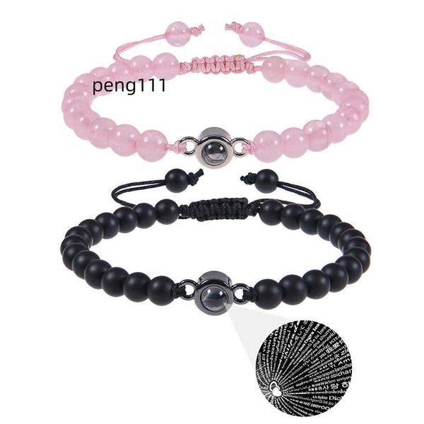oem i duoying love you pink crystal frosted stone couple's bracelet 100 languages projection bracelet, Silver
oem i duoying love you pink crystal frosted stone couple's bracelet 100 languages projection bracelet, Silver