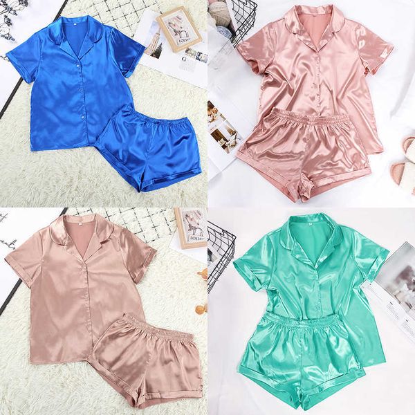 women's sleep lounge solid color satin pajamas with shorts sleepwear suit silk pyjama for women short sleeve casual pajama sets women h
women's sleep lounge solid color satin pajamas with shorts sleepwear suit silk pyjama for women short sleeve casual pajama sets women h