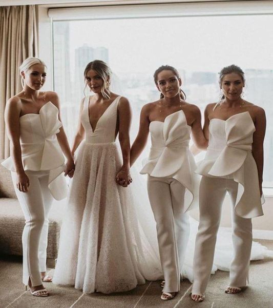 strapless beach bridesmaid jumpsuit 2020 modest peplum ruffles backless outdoor garden junior bridesmaid pant suit1425545, White;pink
strapless beach bridesmaid jumpsuit 2020 modest peplum ruffles backless outdoor garden junior bridesmaid pant suit1425545, White;pink