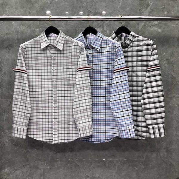 tb thom shirt spring autumn plaid design men's shirt rwb ribbon armband stripe cotton oxford casual dropshipping classic shirts, White;black
tb thom shirt spring autumn plaid design men's shirt rwb ribbon armband stripe cotton oxford casual dropshipping classic shirts, White;black