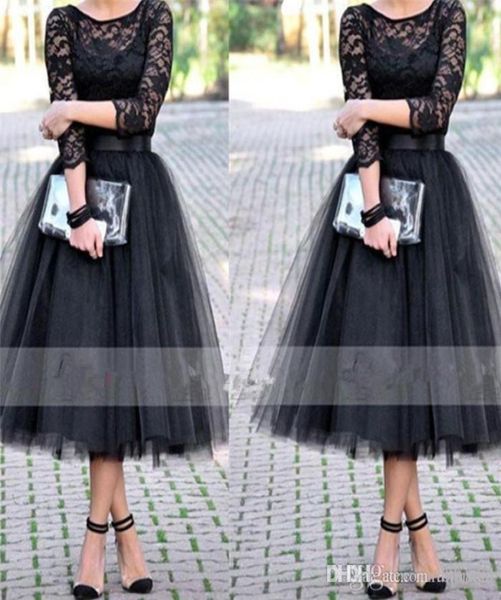2020 long sleeves elegant evening dresses jewel black lace tulle formal prom gowns custom made tea length special occasion w8106212, Black;red
2020 long sleeves elegant evening dresses jewel black lace tulle formal prom gowns custom made tea length special occasion w8106212, Black;red