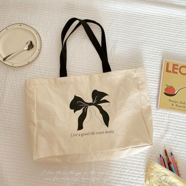 french bow high capacity canvas bag new simple and fashionable shoulder bag for women shopping handheld shopping bag
french bow high capacity canvas bag new simple and fashionable shoulder bag for women shopping handheld shopping bag