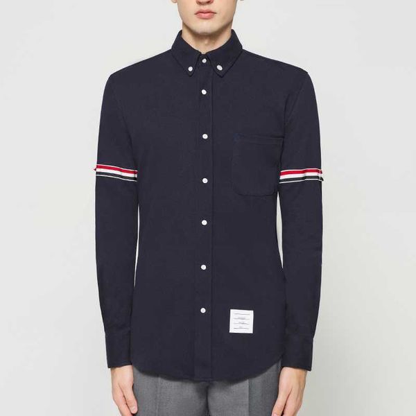 2023 tb thom fashion brand shirts men slim fit long sleeve casual shirt autumn winter stripes cotton solid men's clothing, White;black
2023 tb thom fashion brand shirts men slim fit long sleeve casual shirt autumn winter stripes cotton solid men's clothing, White;black