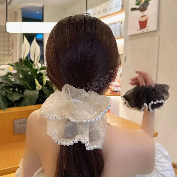 elegant pearl lace thin gauze elastic rubber band balletcore hair rope elastic hair band ponytail holder women hair accessories, Slivery;white
elegant pearl lace thin gauze elastic rubber band balletcore hair rope elastic hair band ponytail holder women hair accessories, Slivery;white