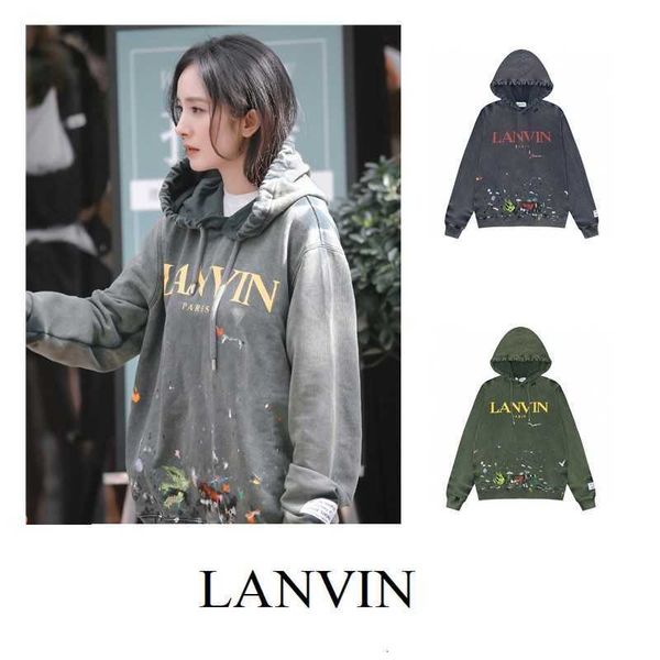 2023lanvin co signed garrery dept 21 yang mi's same langfan splash ink hooded sweater washed and worn, Black
2023lanvin co signed garrery dept 21 yang mi's same langfan splash ink hooded sweater washed and worn, Black