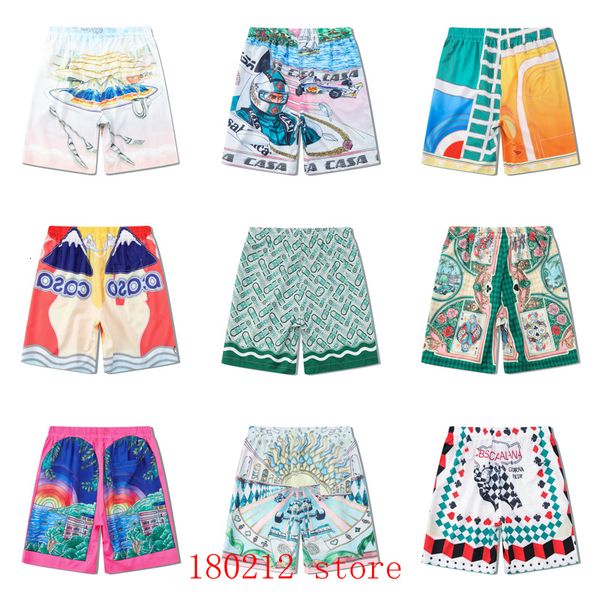 men's shorts multi version casablanca tenns club board shorts summer men women casual hawaii beach seaside holiday shortpant 230701, White;black
men's shorts multi version casablanca tenns club board shorts summer men women casual hawaii beach seaside holiday shortpant 230701, White;black