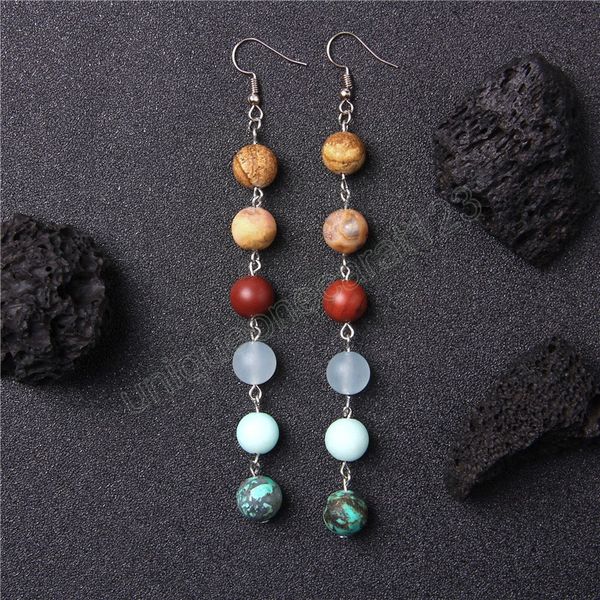 vintage chinese style colorful natural stone earrings for women girls bohemia handmade stone beaded long geometric earrings, Silver
vintage chinese style colorful natural stone earrings for women girls bohemia handmade stone beaded long geometric earrings, Silver