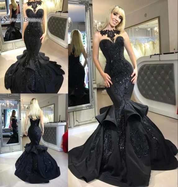 classic black long mermaid evening dresses with beaded and appliqued cascading ruffled formal party prom gowns3941954
classic black long mermaid evening dresses with beaded and appliqued cascading ruffled formal party prom gowns3941954