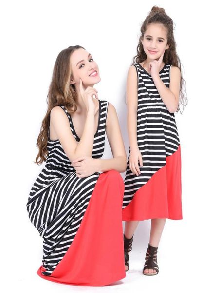 family matching outfits new kids clothing stripe sleeveless casual mother daughter dresses clothes mommy and me6537570, Blue
family matching outfits new kids clothing stripe sleeveless casual mother daughter dresses clothes mommy and me6537570, Blue