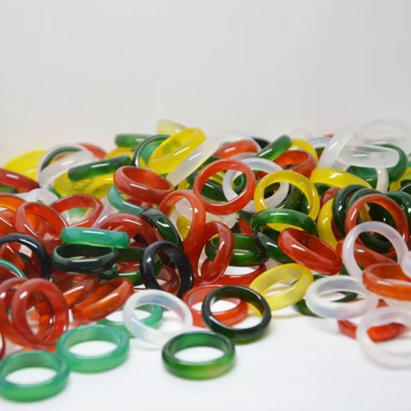 natural agate stone band rings for women men fashion party club decor energy jewelry mixed style, Silver
natural agate stone band rings for women men fashion party club decor energy jewelry mixed style, Silver