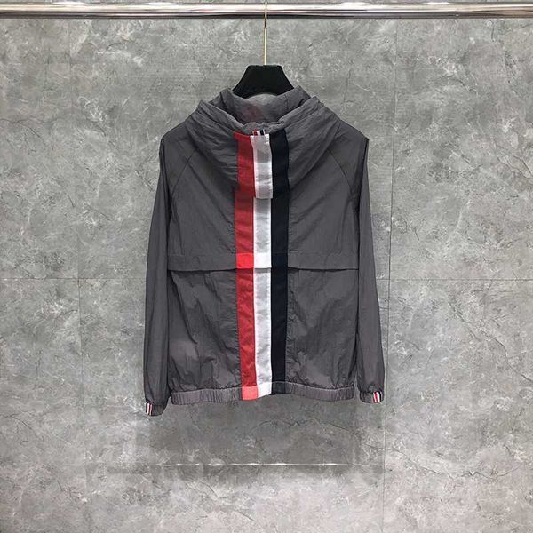 tb thom men s hoodie zip jacket upf 50 long sleeve swim shirts uv/spf sunscreen center-back rwb stripe stand neck summer coats, Black;brown
tb thom men s hoodie zip jacket upf 50 long sleeve swim shirts uv/spf sunscreen center-back rwb stripe stand neck summer coats, Black;brown