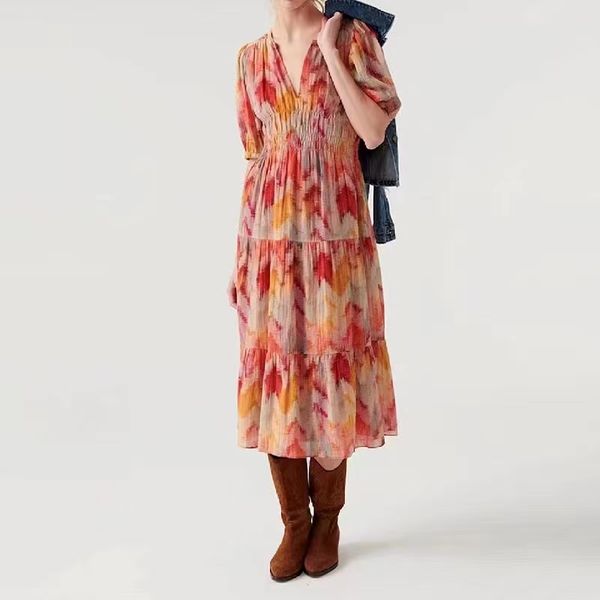 2023 designer dress women designer clothing v-neck pleated skirt vacation style sweet mid length dress summer new, Black;gray
2023 designer dress women designer clothing v-neck pleated skirt vacation style sweet mid length dress summer new, Black;gray