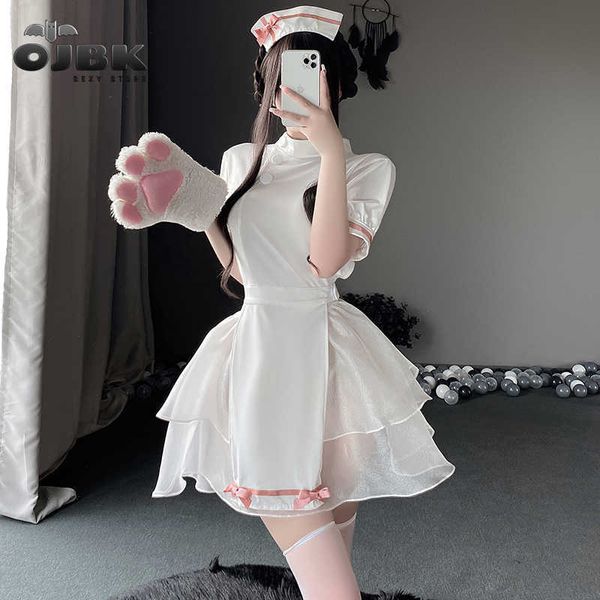 set ojbk women nurse uniform costumes fashion lingerie outfit with headpiece white lace backless sleepwear temptation dress newhkd230703, Black;white
set ojbk women nurse uniform costumes fashion lingerie outfit with headpiece white lace backless sleepwear temptation dress newhkd230703, Black;white