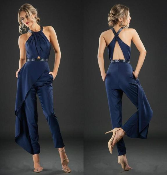 designer navy blue jumpsuit evening dresses prom gowns cross strap sash satin pant suits ankle length casual clothes5555941, Black;red
designer navy blue jumpsuit evening dresses prom gowns cross strap sash satin pant suits ankle length casual clothes5555941, Black;red