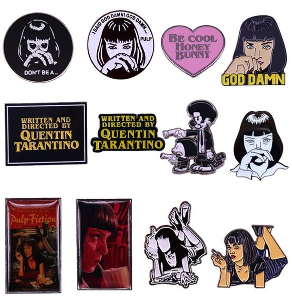 pulp fiction enamel pin god damn be cool honey bunny mia wallace brooch quentin tarantino classic movie jewelry accessories5108982
pulp fiction enamel pin god damn be cool honey bunny mia wallace brooch quentin tarantino classic movie jewelry accessories5108982