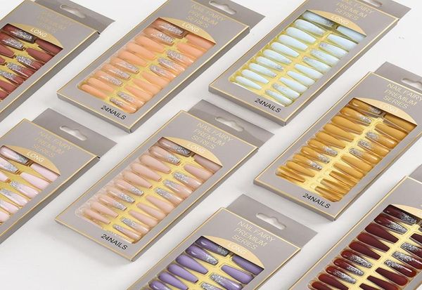 24pcs set reusable long false nail full cover gradient tips press on nails art fake extension tips5249051, Red;gold
24pcs set reusable long false nail full cover gradient tips press on nails art fake extension tips5249051, Red;gold
