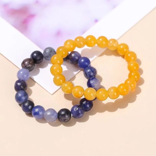 natural yellow jade 3mm small beads strand finger rings handmade sodalite stone ring for women fashion party jewelry gift, Silver
natural yellow jade 3mm small beads strand finger rings handmade sodalite stone ring for women fashion party jewelry gift, Silver
