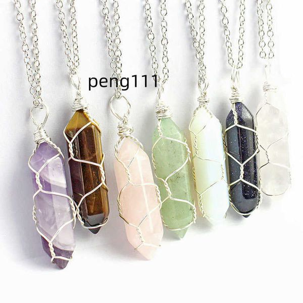 natural jade sc stone necklace jewelry bullet shape rose quartz necklace wrapped wire hexagon healing crystal necklace 2023, Silver
natural jade sc stone necklace jewelry bullet shape rose quartz necklace wrapped wire hexagon healing crystal necklace 2023, Silver