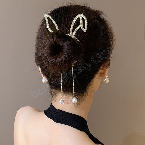 summer fashion rabbit ears pearl hair clip women bowknot tassel hair claw girls elegant crystal ponytail buckle hair accessories, Slivery;white
summer fashion rabbit ears pearl hair clip women bowknot tassel hair claw girls elegant crystal ponytail buckle hair accessories, Slivery;white