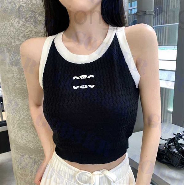 women's tanks & camis designer brand womens short knitted vests ladies elastic t shirt two colors y9d2, White
women's tanks & camis designer brand womens short knitted vests ladies elastic t shirt two colors y9d2, White