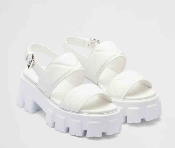 summer wedges brushed sandals black white leathers heel monolith leather platform sandal triangle logo-designers ankle strap flat with box 3
summer wedges brushed sandals black white leathers heel monolith leather platform sandal triangle logo-designers ankle strap flat with box 3