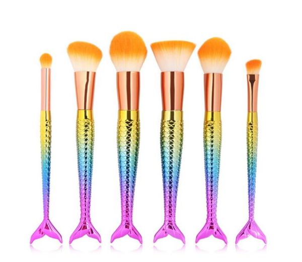 6pcs mermaid pro makeup brushes set foundation blending powder eyeshadow contour concealer blush cosmetic beauty make up kits tool6700068
6pcs mermaid pro makeup brushes set foundation blending powder eyeshadow contour concealer blush cosmetic beauty make up kits tool6700068