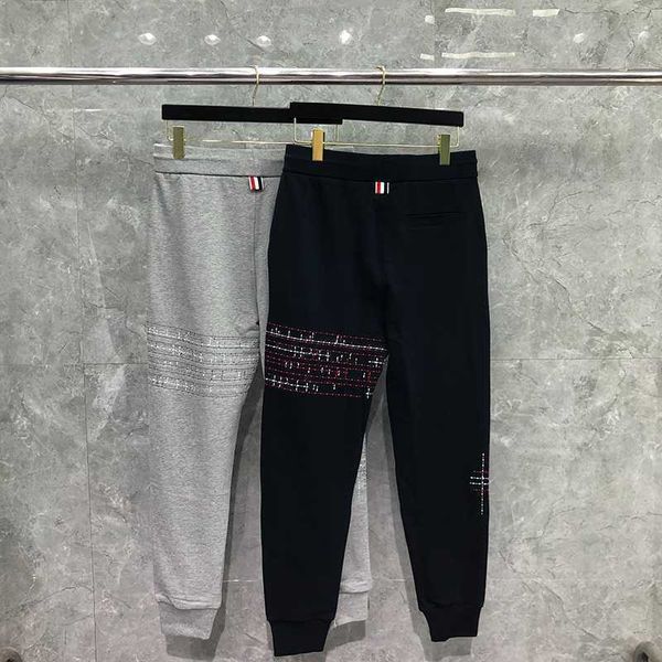men's pants tb tnom sweatpants autumn winter pants fashion brand trousers classic cotton lightweight embroidery loopback stripe tb trou, Black
men's pants tb tnom sweatpants autumn winter pants fashion brand trousers classic cotton lightweight embroidery loopback stripe tb trou, Black