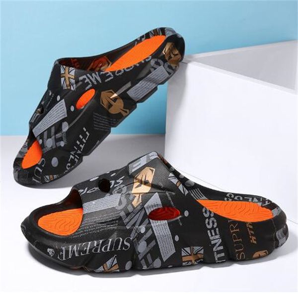 original brand new style slippers men's sandals summer fashion thick bottom anti-slip slip-on casual camouflage beach shoes gc2203, Black
original brand new style slippers men's sandals summer fashion thick bottom anti-slip slip-on casual camouflage beach shoes gc2203, Black