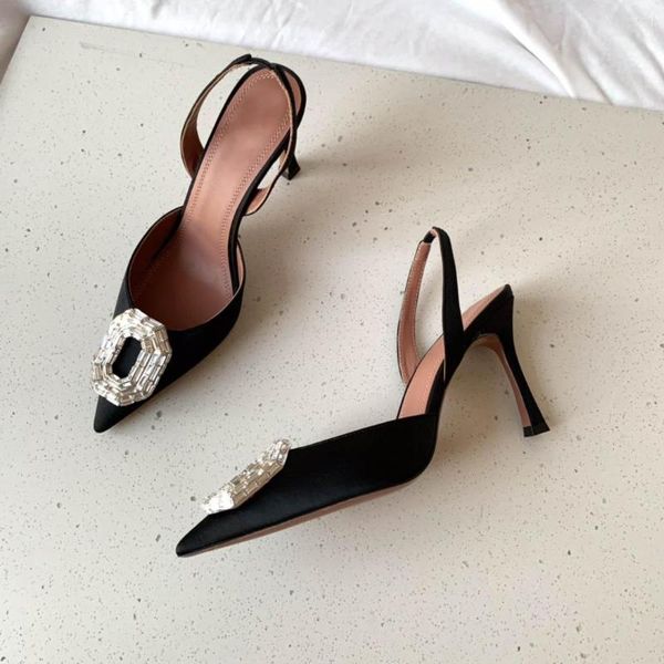dress shoes summer pumps fashion pointed toe crystal decor women slip-on genuine leather zapatos de mujer size 34-40, Black
dress shoes summer pumps fashion pointed toe crystal decor women slip-on genuine leather zapatos de mujer size 34-40, Black