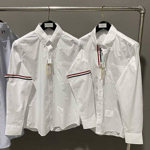fashion tb thom brand shirts men slim fit white long sleeve casual shirt spring autumn poplin striped solid men's clothing, White;black
fashion tb thom brand shirts men slim fit white long sleeve casual shirt spring autumn poplin striped solid men's clothing, White;black