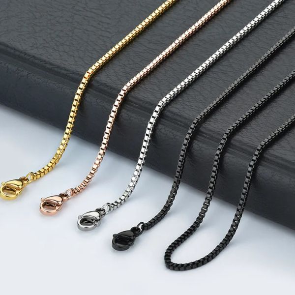 stainless steel box chain necklace inches silvergoldrose goldblack wholesale jewelry for womenmen, Silver
stainless steel box chain necklace inches silvergoldrose goldblack wholesale jewelry for womenmen, Silver