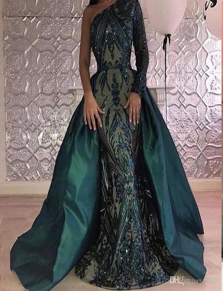 luxury dark green evening dresses one shoulder zuhair murad dresses mermaid sequined prom gown with detachable train custom made1089170, Black
luxury dark green evening dresses one shoulder zuhair murad dresses mermaid sequined prom gown with detachable train custom made1089170, Black