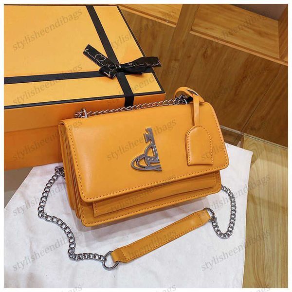 2024 new shoulder oblique span women's bag metal letter fashion all-in-one saturn bag small square bag casual shoulder bag designer bag