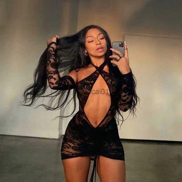 midnight clubwear halter drawstring dresses lace see through mini dress for women long sleeve hollow out bodycon l230621, Black;gray
midnight clubwear halter drawstring dresses lace see through mini dress for women long sleeve hollow out bodycon l230621, Black;gray