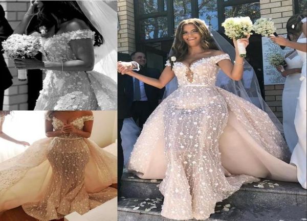 lace mermaid wedding dress with detachable train off the shoulder 3d floral bridal gowns charming saudi arabia long robe de m6692232, White
lace mermaid wedding dress with detachable train off the shoulder 3d floral bridal gowns charming saudi arabia long robe de m6692232, White