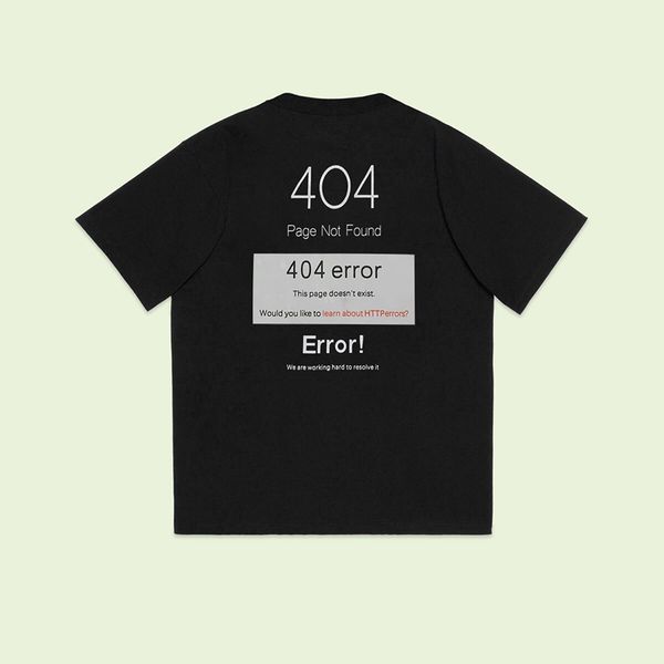 23ss new woman men's t-shirts high end limited classic 404 error page not found letter printing tee summer beach breathable fashion str, White;black
23ss new woman men's t-shirts high end limited classic 404 error page not found letter printing tee summer beach breathable fashion str, White;black