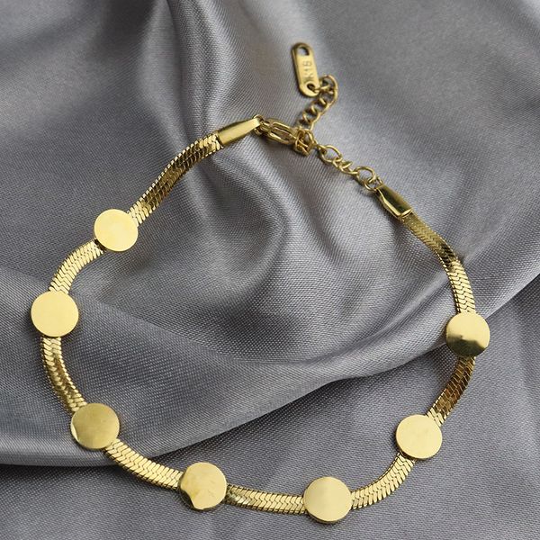 fashion simple girls europe and the united states foreign trade new clavicle chain bracelet round piece smooth seven star beads bracelet gol, Silver
fashion simple girls europe and the united states foreign trade new clavicle chain bracelet round piece smooth seven star beads bracelet gol, Silver