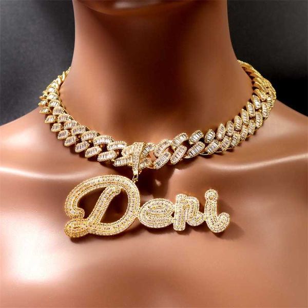 custom name pendant necklace for women with zircon cuban link chain hiphop bling iced out customized jewelry party gift 230613, Black
custom name pendant necklace for women with zircon cuban link chain hiphop bling iced out customized jewelry party gift 230613, Black