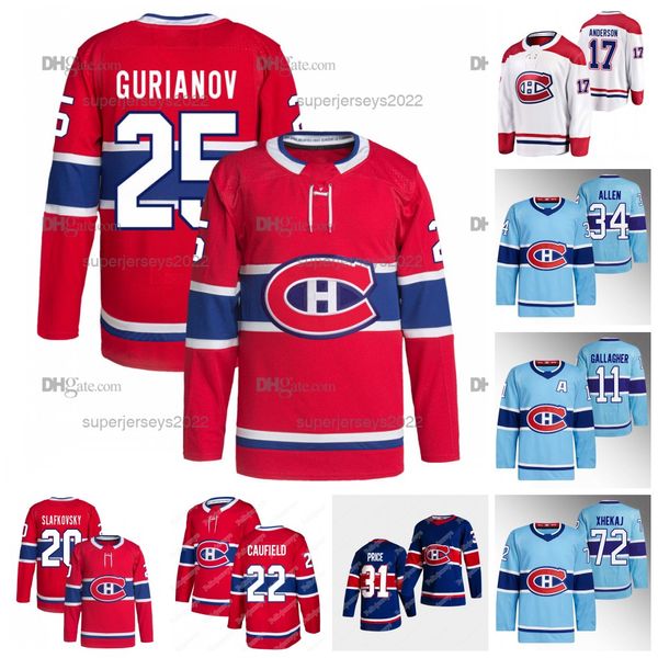25 denis gurianov nick suzuki canadiens jersey cole caufield kirby dach arber xhekaj mike matheson brendan gallagher josh anderson carey pri, Black;red
25 denis gurianov nick suzuki canadiens jersey cole caufield kirby dach arber xhekaj mike matheson brendan gallagher josh anderson carey pri, Black;red