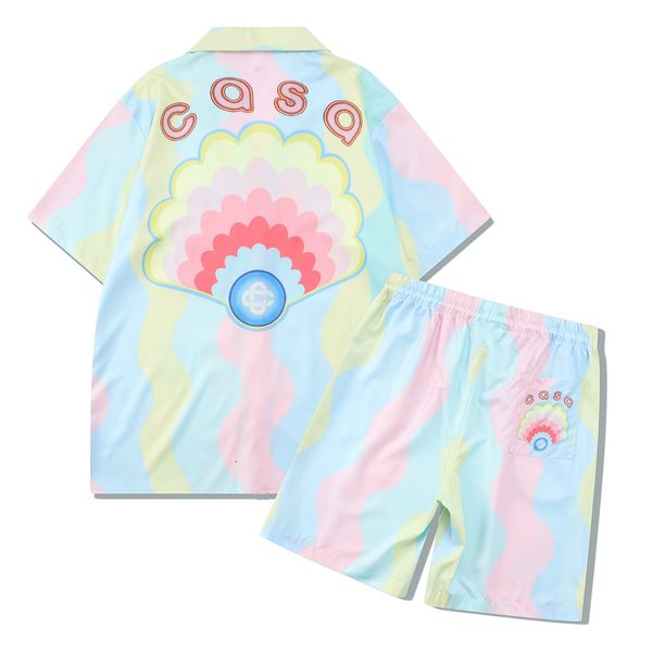 men's tracksuits ss casablanca shell rainbow dream men women short set t shrt hawaii beach suit hip hop shirt shorts couple suit casa y, Gray
men's tracksuits ss casablanca shell rainbow dream men women short set t shrt hawaii beach suit hip hop shirt shorts couple suit casa y, Gray