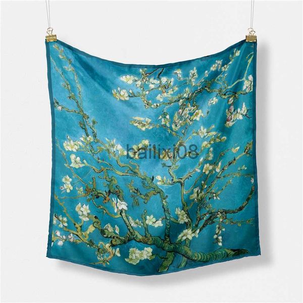 scarves van gogh oil painting silk scarf fashion women scarf 53cm square scarves head scarf neck tie band professional neckerchief j230703, Blue;gray
scarves van gogh oil painting silk scarf fashion women scarf 53cm square scarves head scarf neck tie band professional neckerchief j230703, Blue;gray