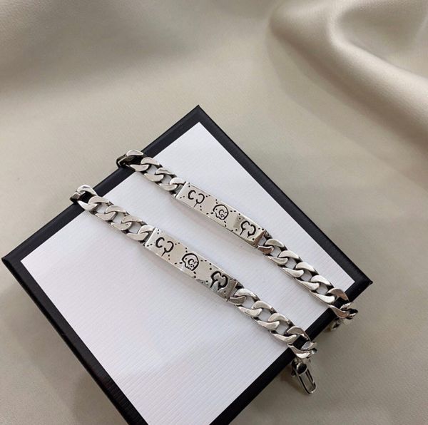 new luxury designer classic couple bracelet sterling silver material retro distressed exquisite titanium steel single buckle bracelet highes, Black
new luxury designer classic couple bracelet sterling silver material retro distressed exquisite titanium steel single buckle bracelet highes, Black