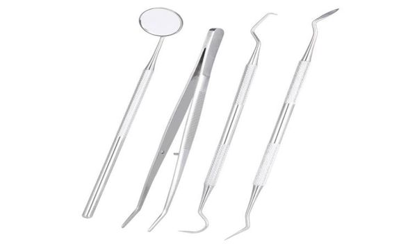 4pcspack dental hygiene tools kit dentist set dental probe mirror sickle scalers tweezers stainless steel teeth care cleaning1321593
4pcspack dental hygiene tools kit dentist set dental probe mirror sickle scalers tweezers stainless steel teeth care cleaning1321593