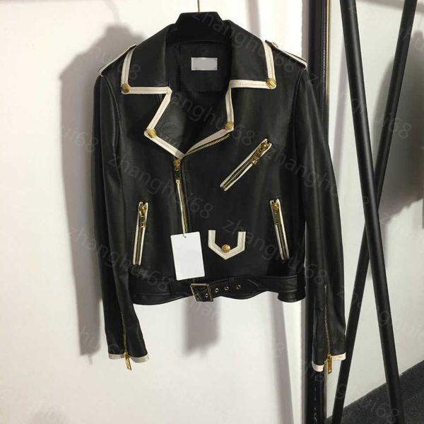 23ss women leather jacket womens designer clothing zipper pocket handsome biker jacket color lapel 100% imported sheepskin leather jacket wo, Black
23ss women leather jacket womens designer clothing zipper pocket handsome biker jacket color lapel 100% imported sheepskin leather jacket wo, Black