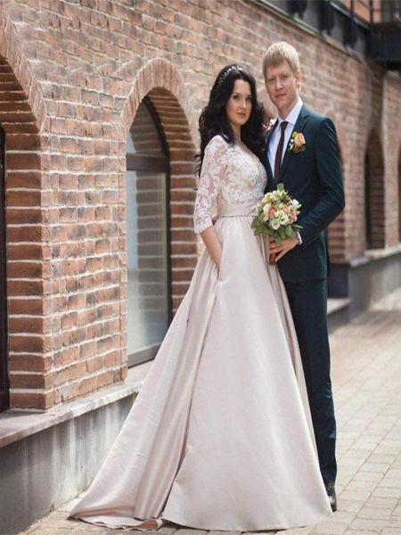 elegant simple elegant plus size wedding dresses v neck half sleeves satin lace appliques wedding bridal gowns covered buttons7385985, White
elegant simple elegant plus size wedding dresses v neck half sleeves satin lace appliques wedding bridal gowns covered buttons7385985, White