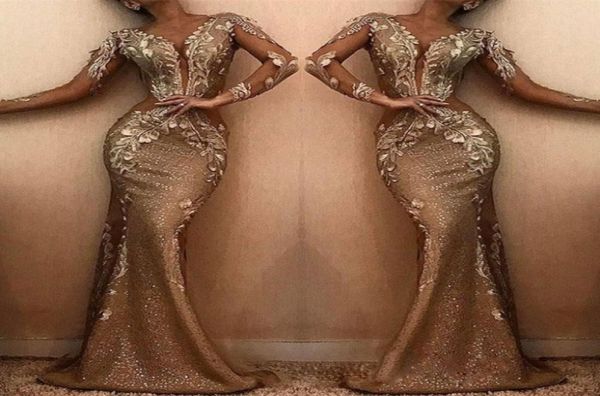 sparkly gold sequined mermaid evening dresses sheer plunging neck long sleeves plus size prom gowns sweep train appliqued formal d8468683, Black;red
sparkly gold sequined mermaid evening dresses sheer plunging neck long sleeves plus size prom gowns sweep train appliqued formal d8468683, Black;red