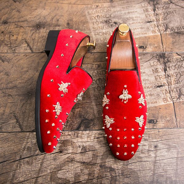 dress shoes weh shoes for wedding luxury brand men velvet italian mens handmade loafers spike rivet men red 230703, Black
dress shoes weh shoes for wedding luxury brand men velvet italian mens handmade loafers spike rivet men red 230703, Black