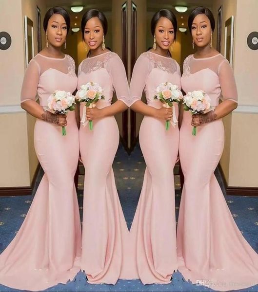 blush pink sheer jewel neck bridesmaid dresses 12 sleeve mermaid floor length black girls maid of honor gown wedding guest dress5350753, White;pink
blush pink sheer jewel neck bridesmaid dresses 12 sleeve mermaid floor length black girls maid of honor gown wedding guest dress5350753, White;pink