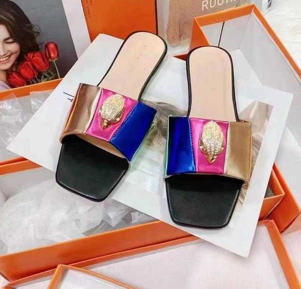 designer slipper womens fashion kurt geiger summer flat bottom slippers splice rainbow sandals designer shoes eagle head inlaid diamond slip, Black
designer slipper womens fashion kurt geiger summer flat bottom slippers splice rainbow sandals designer shoes eagle head inlaid diamond slip, Black