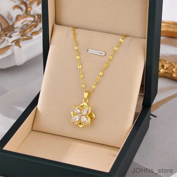 pendant fashion rotatable pendant necklace for women aesthetic stainless steel gold chain necklace female jewely r230703, Silver
pendant fashion rotatable pendant necklace for women aesthetic stainless steel gold chain necklace female jewely r230703, Silver
